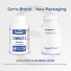 Supersmart Complete K capsules close-up showing high-strength vitamin K.