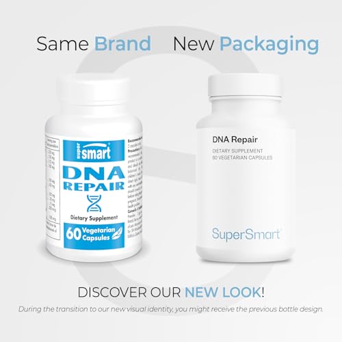 Supersmart DNA Repair bottle showing 60 vegetarian capsules for convenient supplementation.