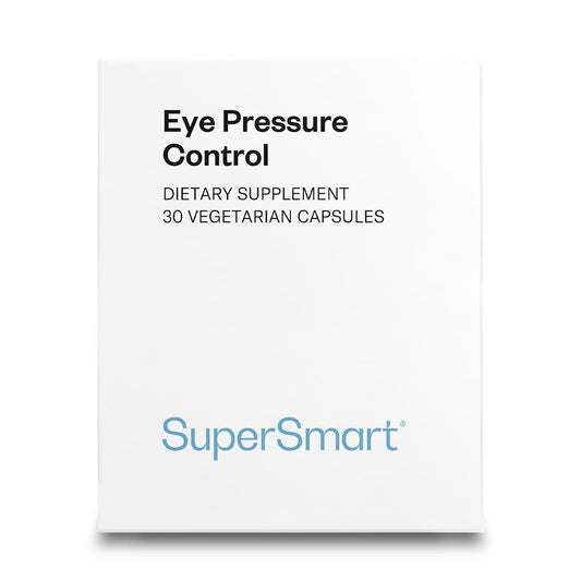 Supersmart Eye Pressure Control bottle cap for easy, portable daily dosing.