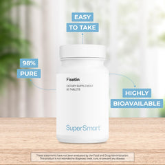 Supersmart Fisetin tablets ready for easy daily dosing.