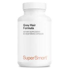 Supersmart Grey Hair Formula bottle front showing premium packaging for pigment support