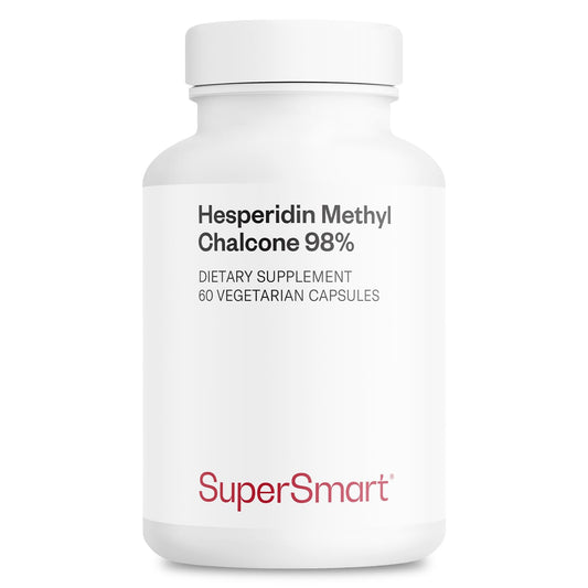 Supersmart hesperidin methyl chalcone bottle view highlighting high-potency citrus extract.