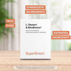 L. Gasseri SlimBiotics capsules close-up highlighting gastro-resistant delivery