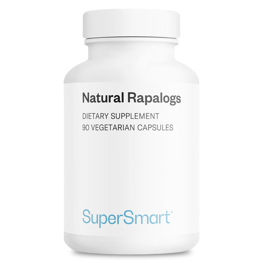 Supersmart Natural Rapalogs bottle front with Meriva for natural wellness.
