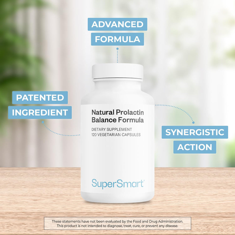 Supersmart Prolactin Balance capsules closeup, vegetarian capsules for easy dosing.