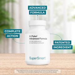 Patented Pylopass Lactobacillus reuteri DSM 17648 label on bottle.