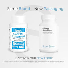 Close-up of Supersmart SAG capsules arranged for 100 mg daily serving