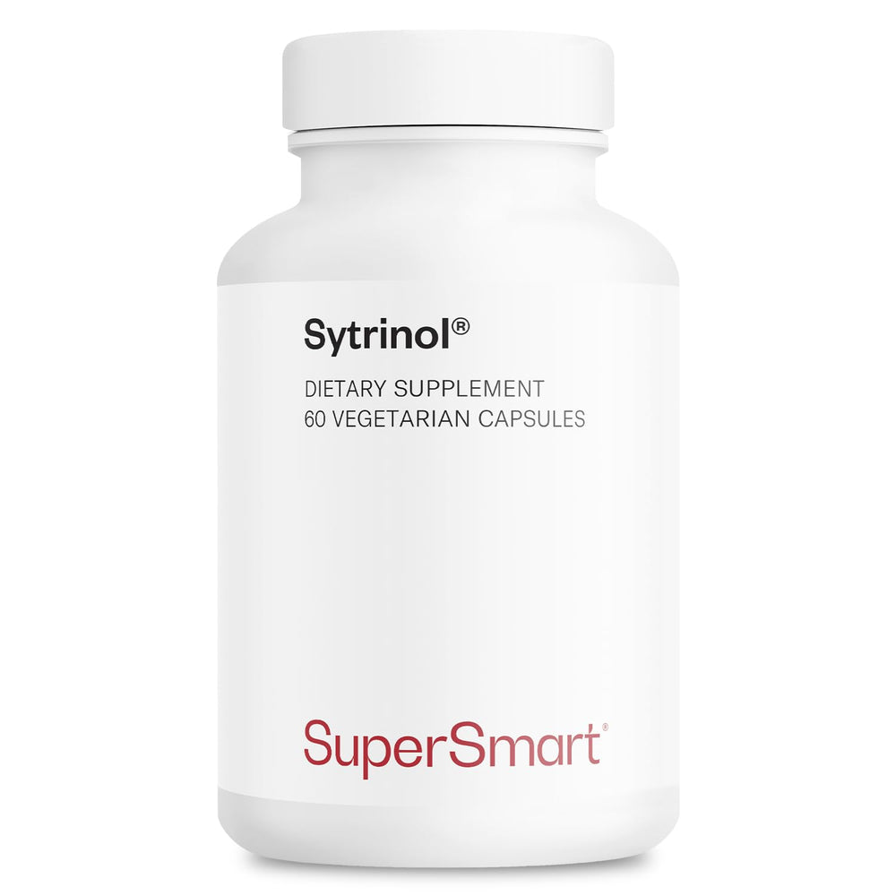 Supersmart Sytrinol softgel bottle offers convenient daily antioxidant support in a gluten-free formula.