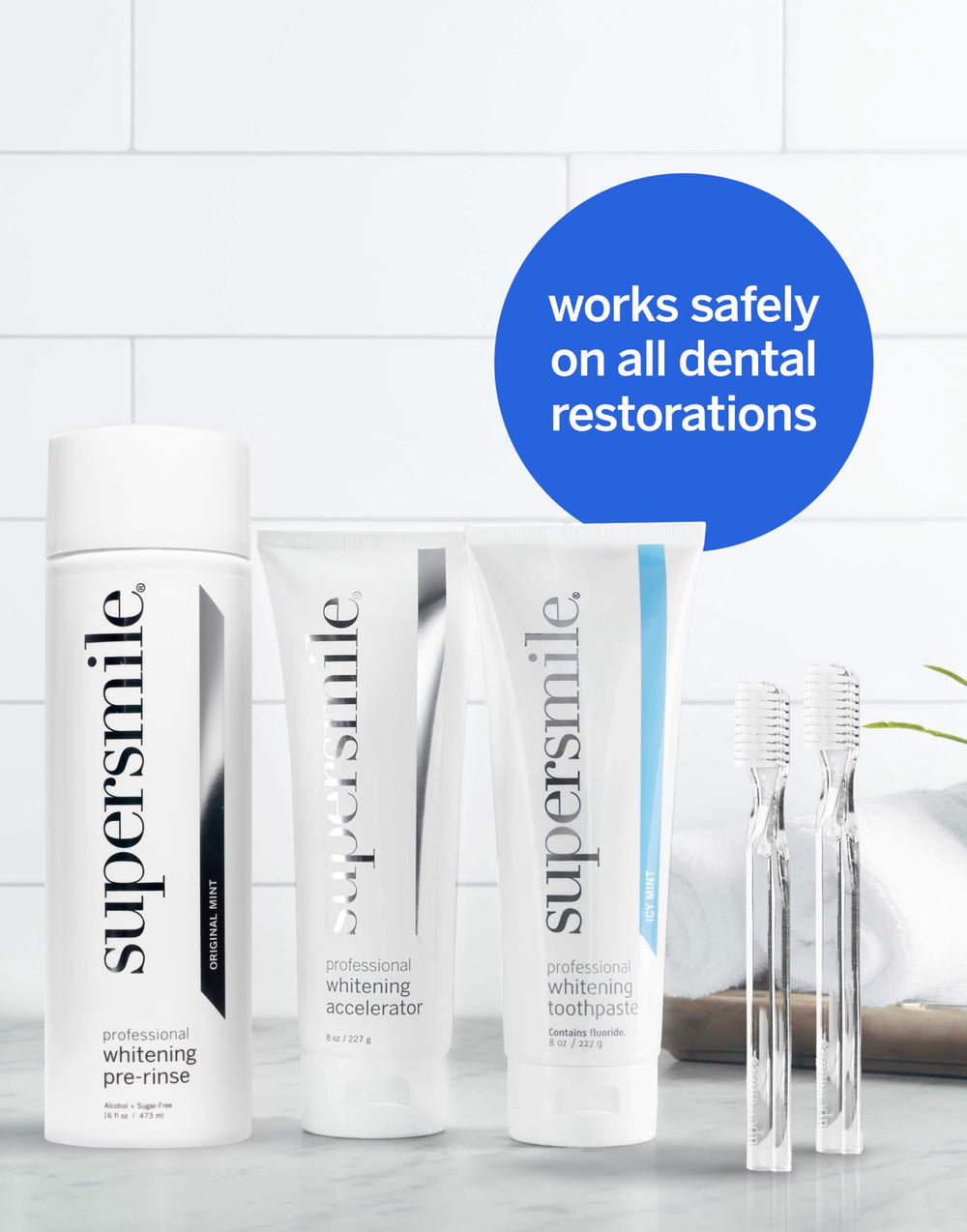 Supersmile icy mint texture provides refreshing feel while cleaning