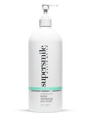 Supersmile Jumbo Extra Whitening Pre-Rinse bottle for a refreshing pre-whitening boost.