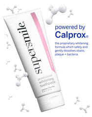 Supersmile Rosewater Mint toothpaste tube close-up