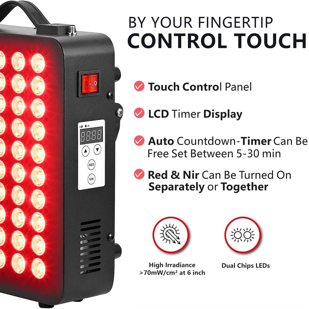 Supersred panel digital timer display helps easy session scheduling.