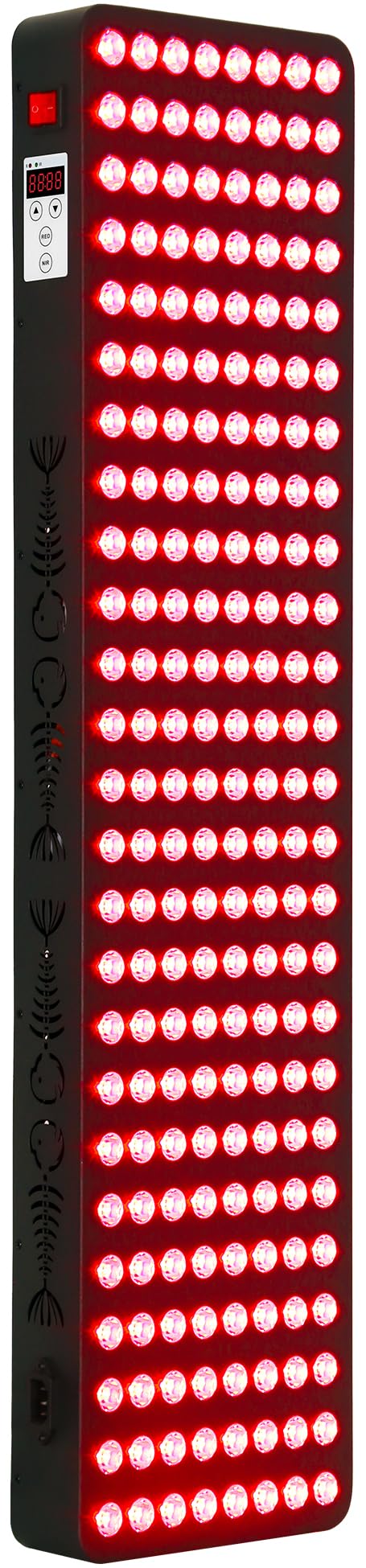 Supersred full-body panel setup showing wide coverage for at-home therapy sessions.