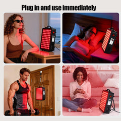 Supersred full-body panel setup with stand enables convenient at-home sessions.