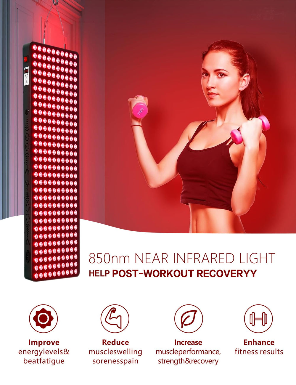 Supersred panel LCD timer display for customizable sessions