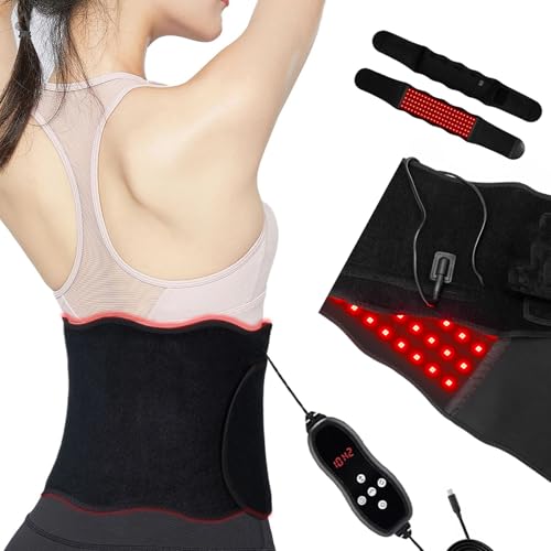 Supersred red light belt close-up shows 660nm and 850nm LEDs for targeted therapy