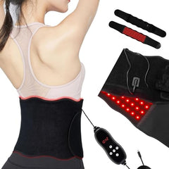 Supersred red light belt close-up shows 660nm and 850nm LEDs for targeted therapy