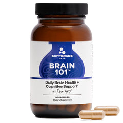 Suppgrade Labs Brain 101 bottle front showing daily brain support