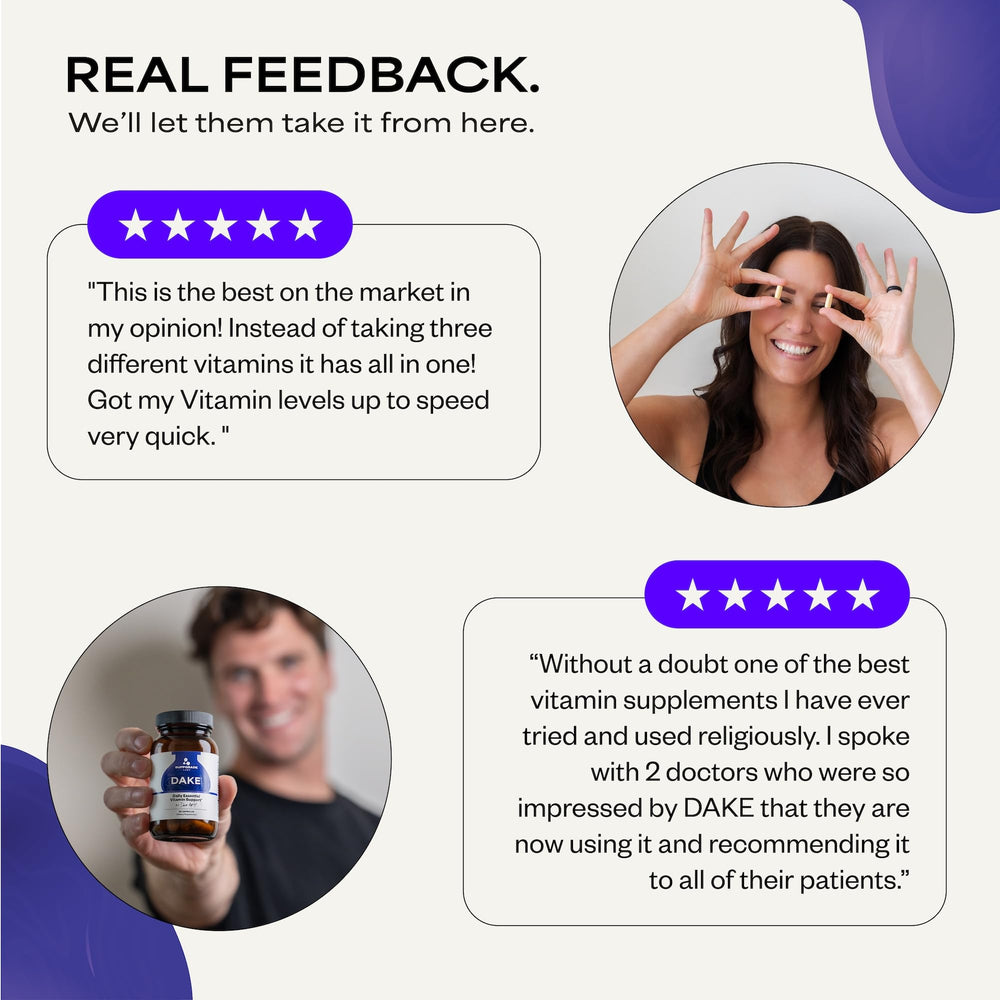 Suppgrade Labs DAKE bottle with light reflection hints at purity.