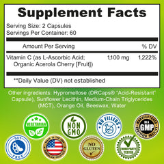 SUPPLEMENTS STUDIO Liposomal Vitamin C capsules close-up showcases ACEROLA-boosted absorption.