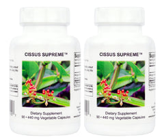 Supreme Nutrition Cissus Supreme bottle front with 90 vegetarian capsules for easy daily use.