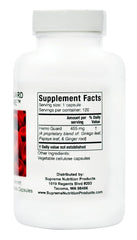 Supreme Nutrition Hemo Guard Supreme bottle label highlighting pure herbal ingredients