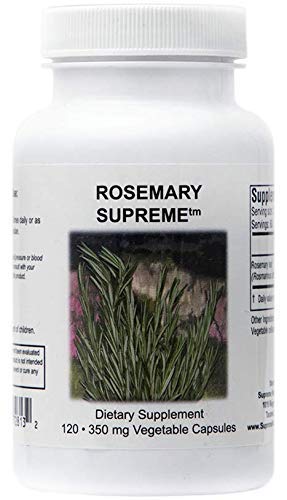 Supreme Nutrition Rosemary Supreme bottle label shows pure rosemary content for daily use