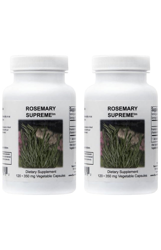 Supreme Nutrition Rosemary Supreme bottle with herbal capsules for daily use