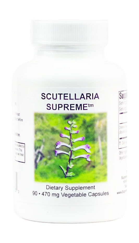 Supreme Nutrition Scutellaria Supreme bottle with pure capsules for daily use