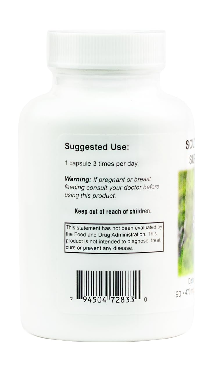 Supreme Nutrition Scutellaria Supreme label view indicating quality testing