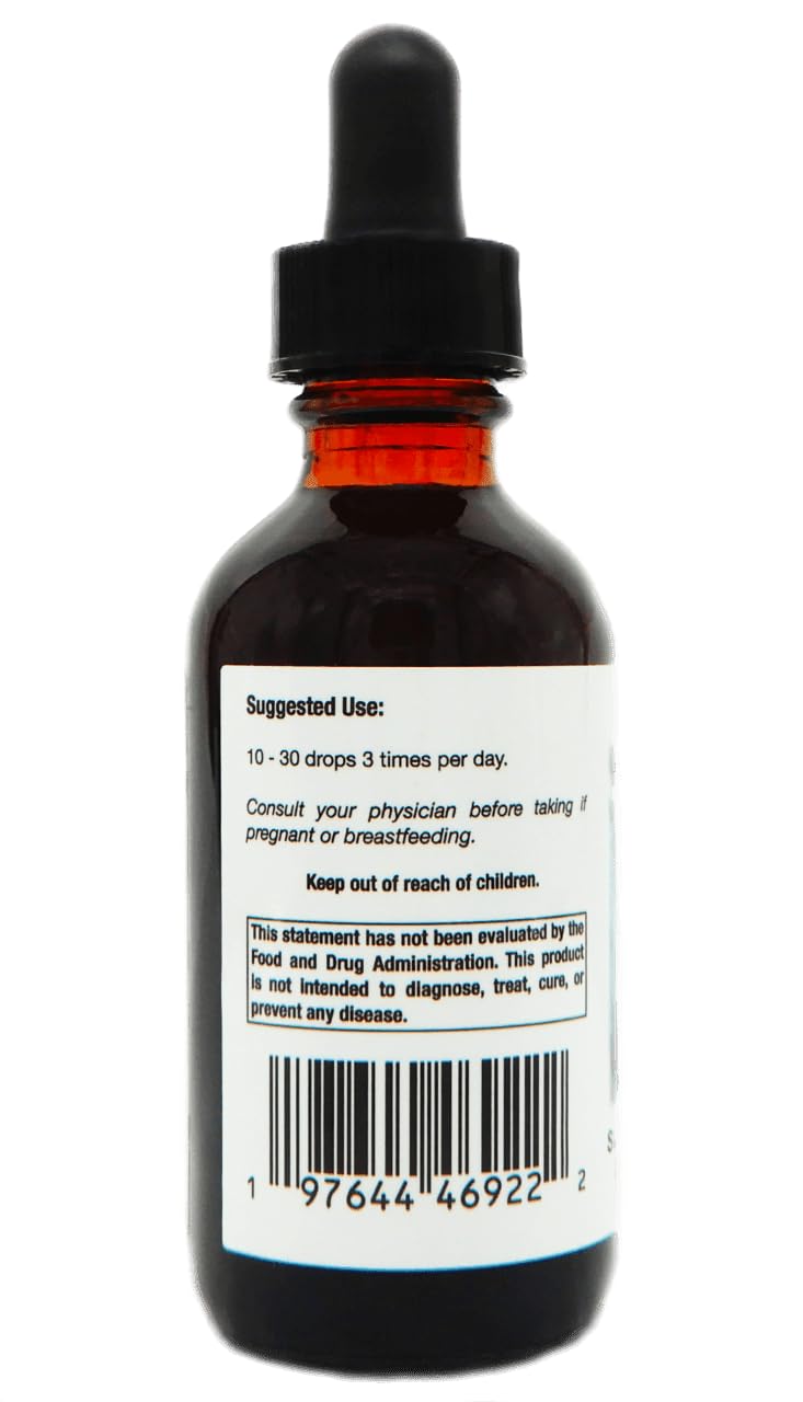 Usnea Tincture label detail emphasizes sourcing and purity.