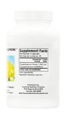 Supreme Nutrition Vital Guard Supreme label highlights chrysanthemum purity.