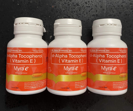 SUPTMAX Myra E 400IU bottle showing daily skin nourishment packaging