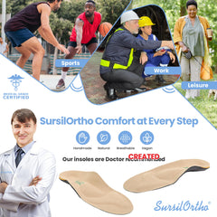SursilOrtho low-profile orthotics provide firm support without adding bulk.