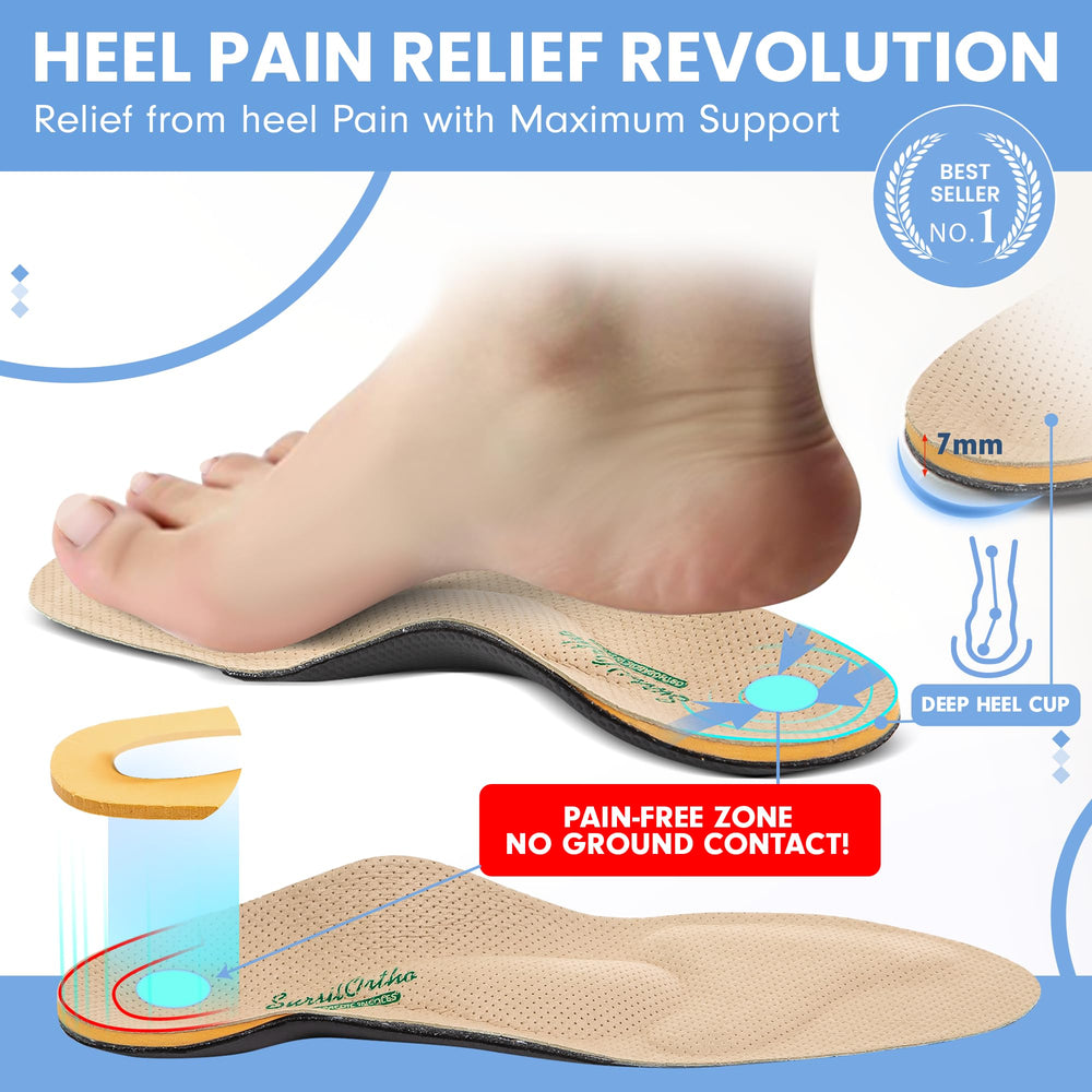 SursilOrtho rigid high-arch design stabilizes feet during daily activities.