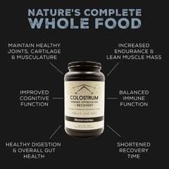 Close-up of Surthrival Colostrum Capsules showing smooth, easy-to-swallow pills for gut health.