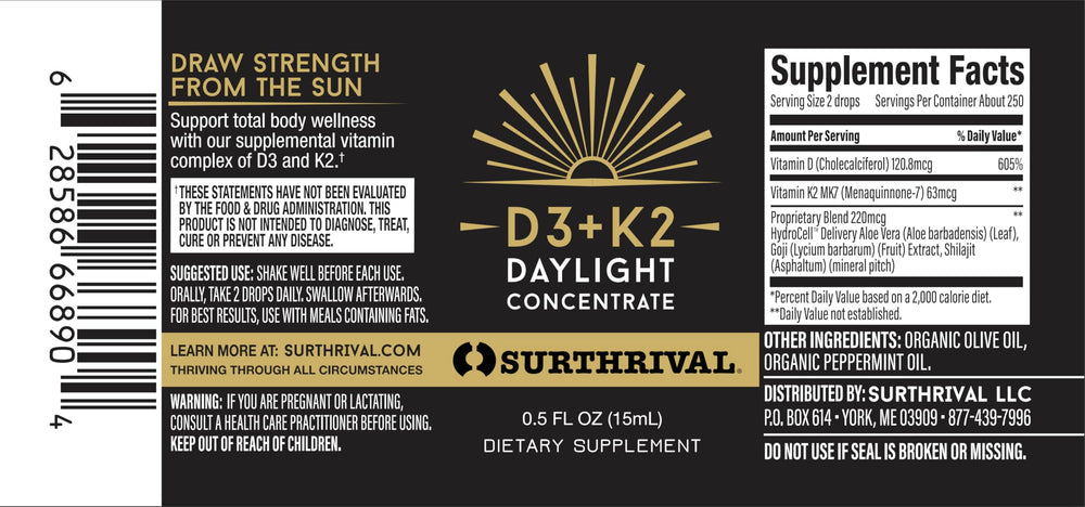 Surthrival ingredients Aloe Vera leaf, Goji fruit and Shilajit showcase natural botanicals.