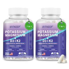 SUWENY magnesium potassium d3 k2 10000iu bottle front showing 4-in-1 formula for bone and heart support