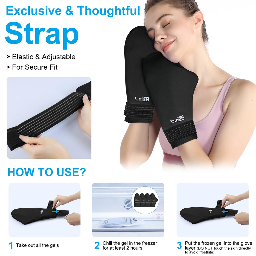 SuzziPad XL detachable gel packs for easy replacement and extended use.