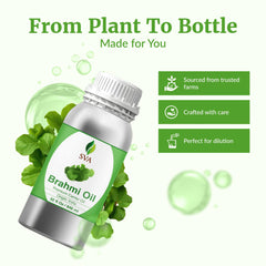 SVA ORGANICS Brahmi Oil hair-application on scalp and hair.