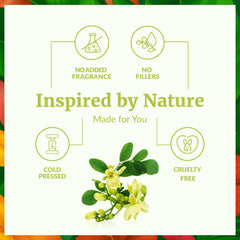 Dropper releasing SVA Moringa Oil for precise hair and skin application