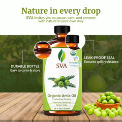 SVA ORGANICS Amla Oil can be added to bath for skin nourishment.