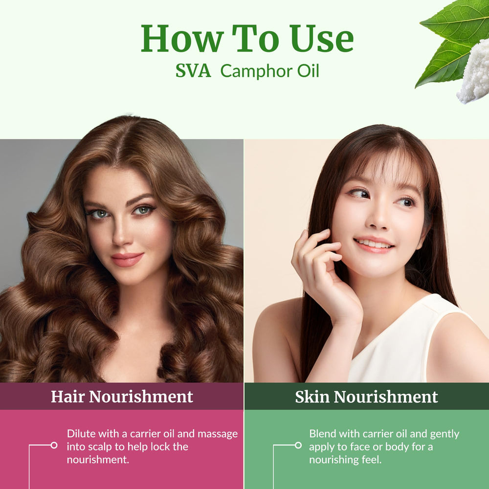 SVA Camphor Oil for aromatherapy and room refreshing