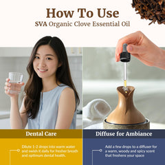 SVA Clove Oil for bath soaks and foot baths.