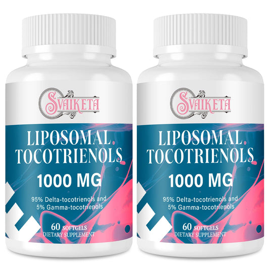 Svaiketa liposomal tocotrienols bottle front with clear branding for quick recognition