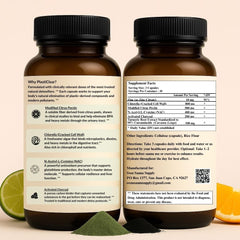 Chlorella tablets close-up from Sven PlastiClear signaling natural detox support