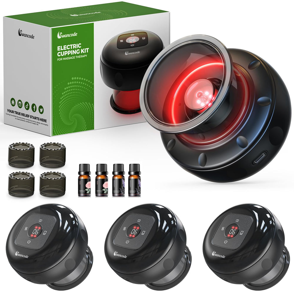 Swancode 4-pack 5-in-1 smart cupping set front view for home recovery