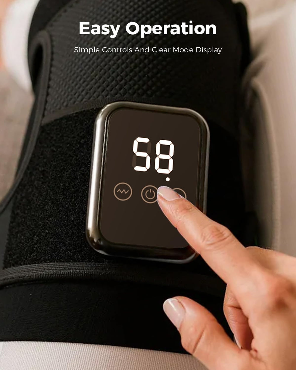 Swancode massager provides wide coverage with heat and vibration.