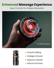 Swancode includes scented massage oil to enhance relaxation after use.