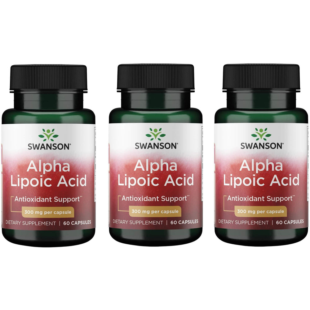 Swanson Alpha Lipoic Acid 300 mg bottle pour supporting antioxidant activity for daily wellness